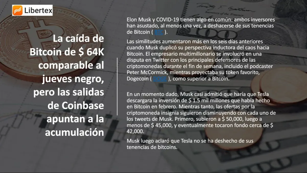Artículo en pantalla sobre Elon Musk, COVID-19 y su impacto en el precio de Bitcoin Artículo en pantalla sobre Elon Musk, COVID-19 y su impacto en el precio de Bitcoin
